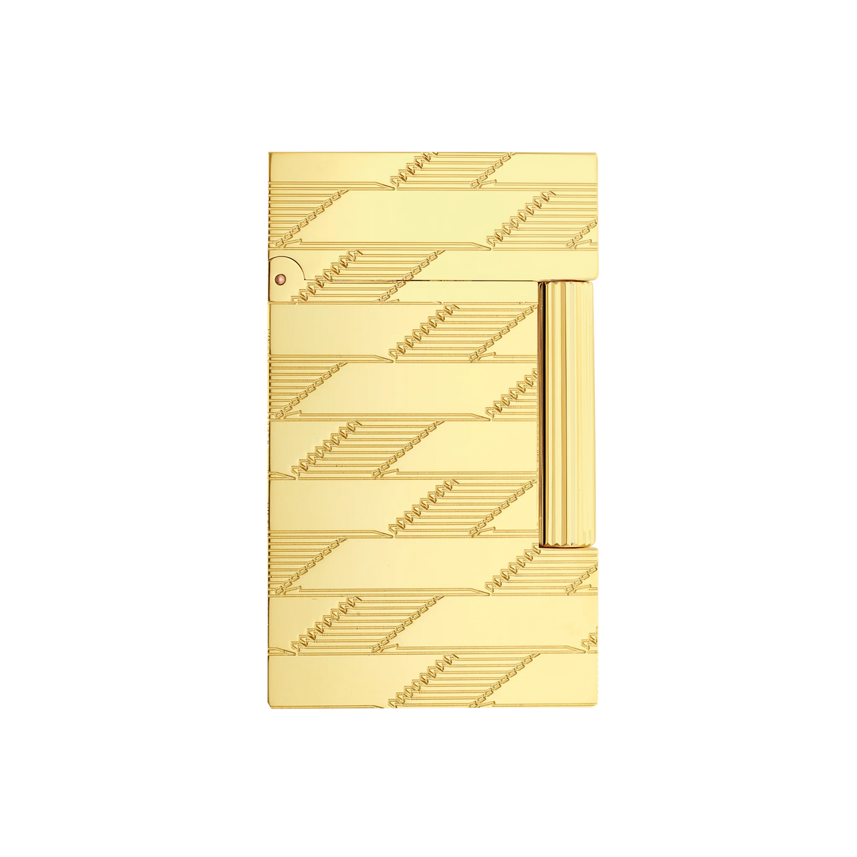 S.T. DUPONT Ligne 2 Monogram 1872 Golden Guilloche Lighter/Briquet C16178