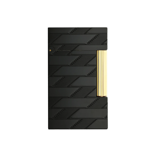 S.T. DUPONT Ligne 2 Monogram 1872 Black Guilloche Lighter/Briquet C16179