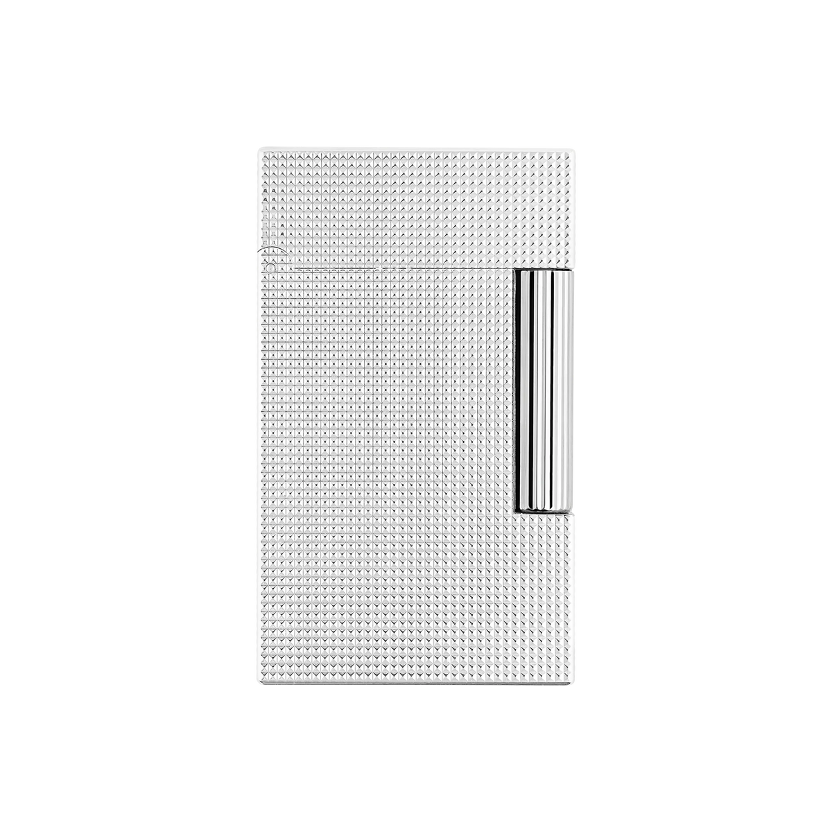 S.T. DUPONT LIGNE 2 MICRODIAMOND HEAD SILVER LIGHTER/BRIQUET C16455