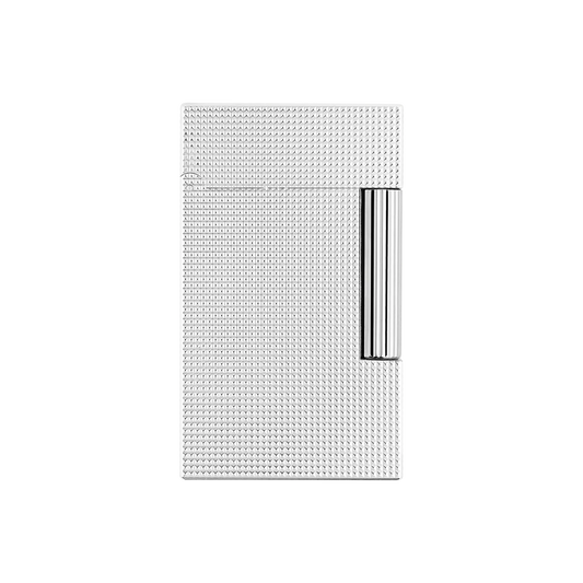 S.T. DUPONT LIGNE 2 MICRODIAMOND HEAD SILVER LIGHTER/BRIQUET C16455