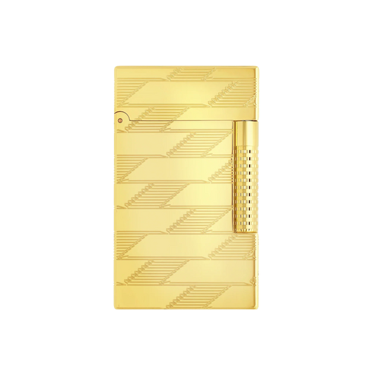 S.T. Dupont Le Grand Guilloche Monogram 1872 Gold Lighter/Briquet C23178