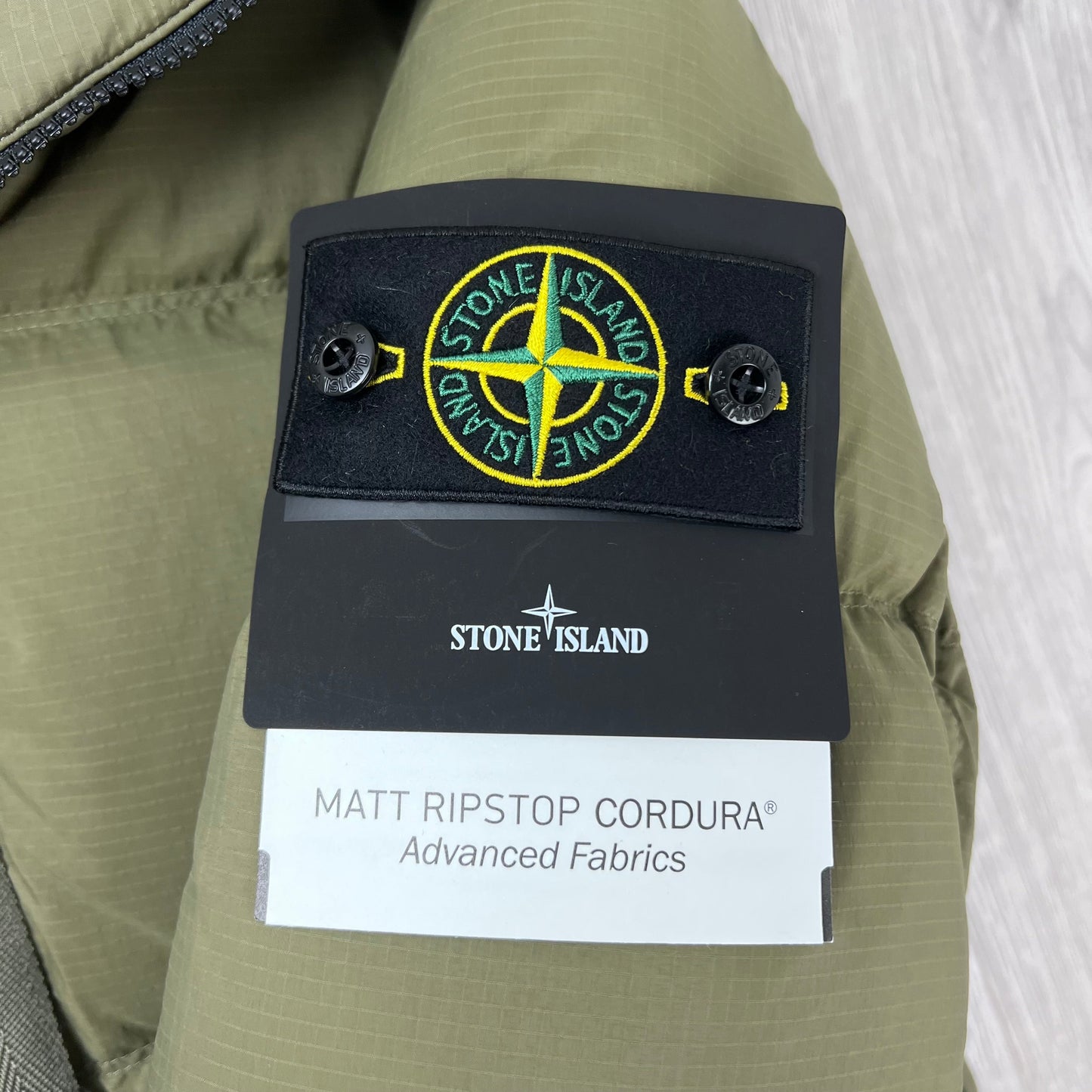 Stone Island Ripstop Down Jacket - Military Green