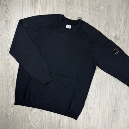 CP Company Cotton Crepe Knit Sweatshirt - Black