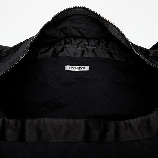 Cp Company Plain Paper Touch Zipped Logo Bag In Black with Certilogo