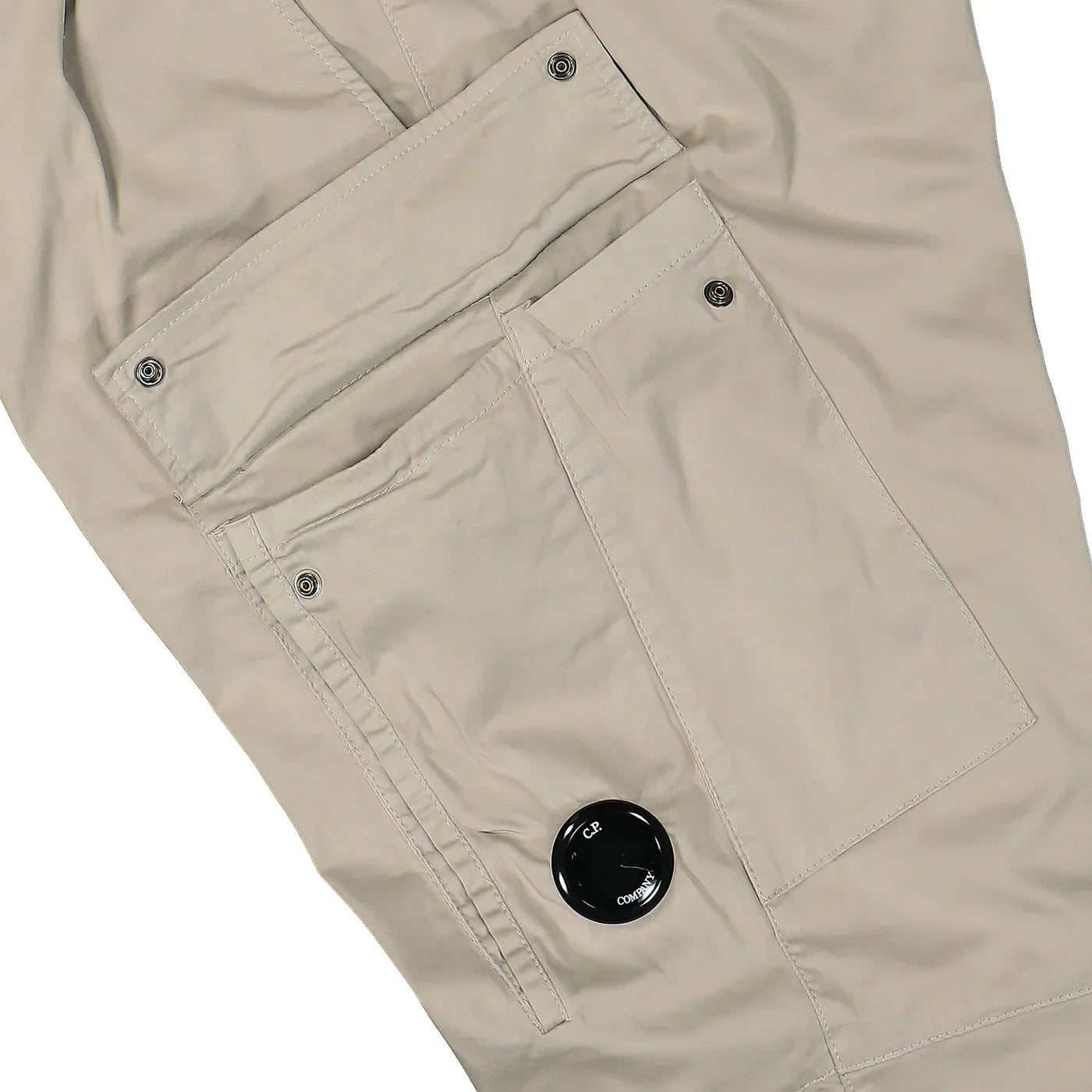 Cp Company 056A Stretch Sateen Cargo Pants In Beige