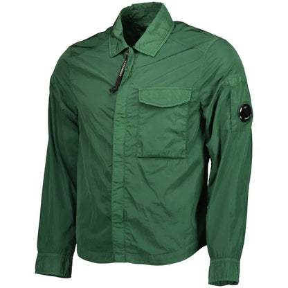Cp Company Chrome-R Pocket Overshirt in Duck Green