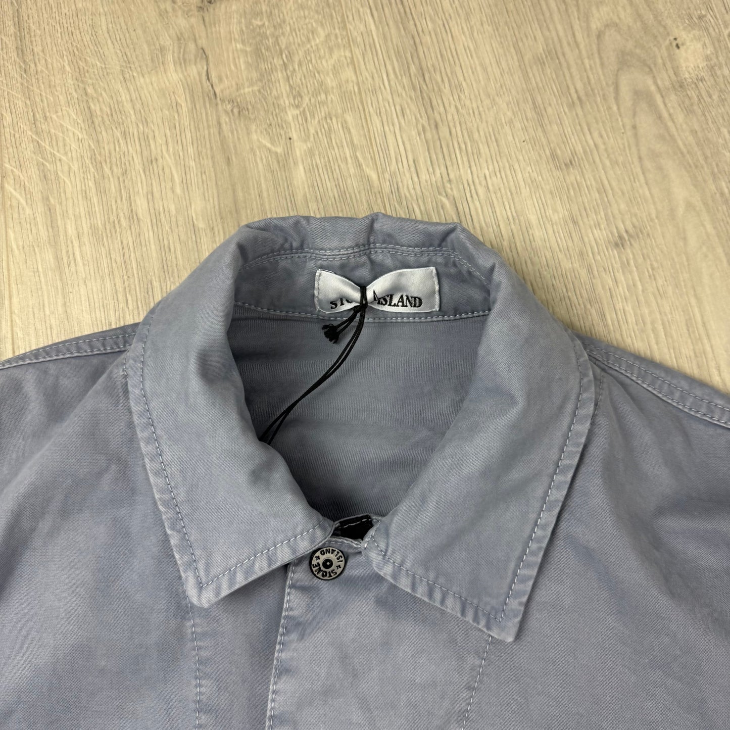 Stone Island Zip Overshirt - Avio Blue