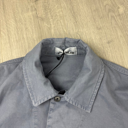 Stone Island Zip Overshirt - Avio Blue