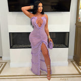 Load image into Gallery viewer, Jeze ruched maxi dress (Mint)