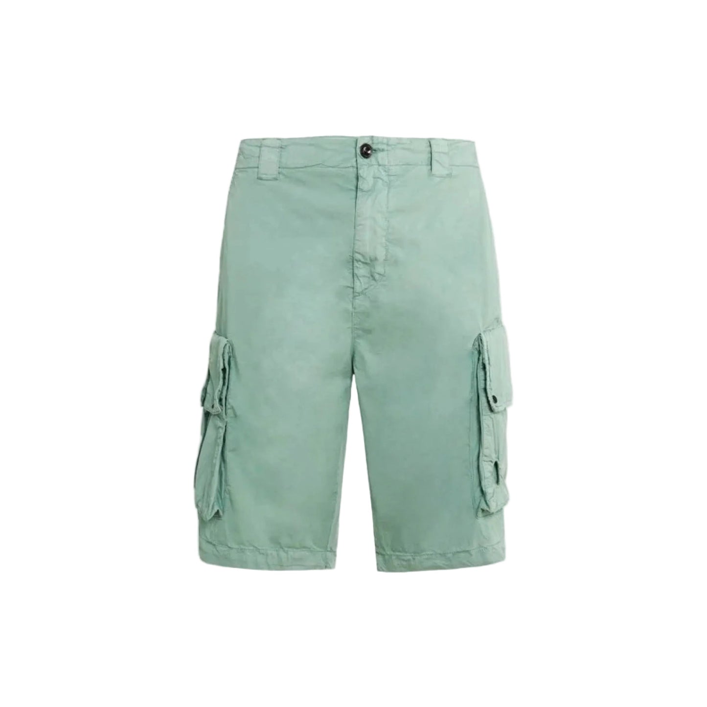 Cp Company 295a Lens Twill Stretch Cargo Shorts in Green Bay