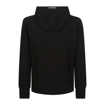 Cp Company 025A Diagonal Raised Lens Full Zip Hoodie In Black