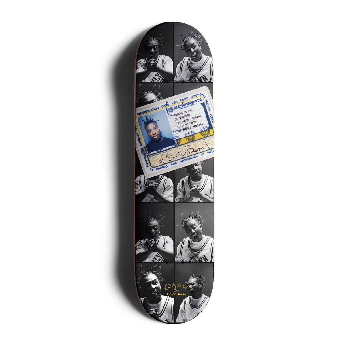 Color Bars Skateboard Deck ODB ID Card 8.25" x 32"