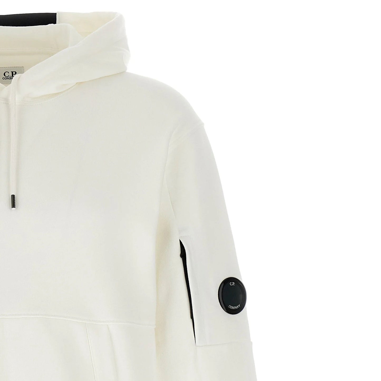 Cp Company 024A Diagonal Raised Overhead Hoodie In White