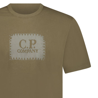 Cp Company 029A 30/1 Stamp T-Shirt In Ivy Green