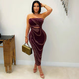Load image into Gallery viewer, Trika midi dress (Wine)