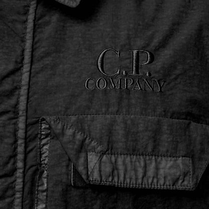 [C.P. Company] Flatt Nylon Goggle Overshirt in Black
