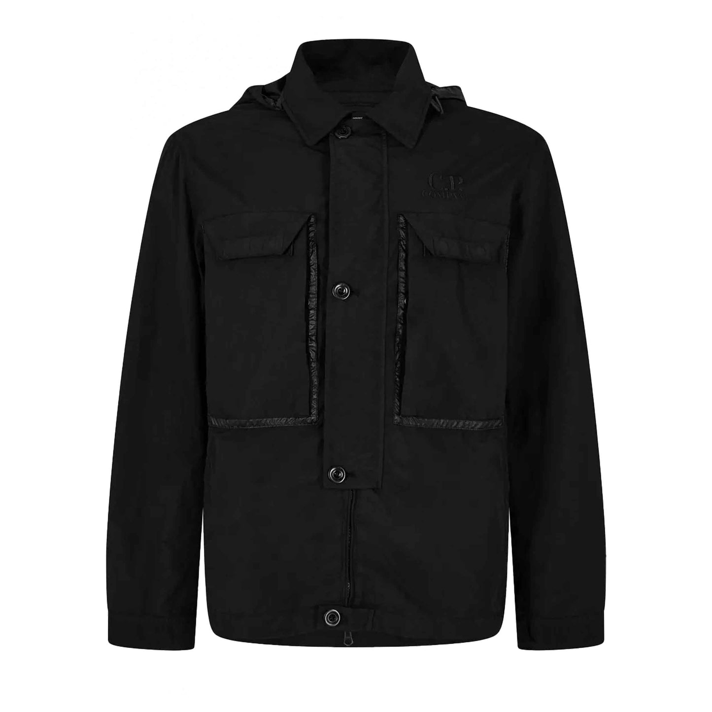 [C.P. Company] Flatt Nylon Goggle Overshirt in Black