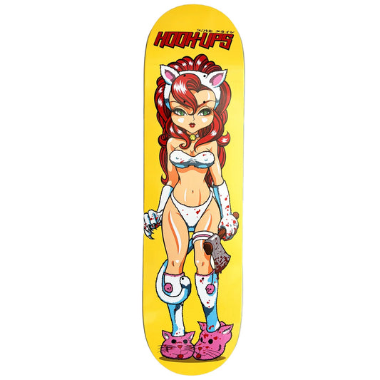 Hook Ups Skateboard Deck Hatchet Killer Akiko 8.25" x 32.25"