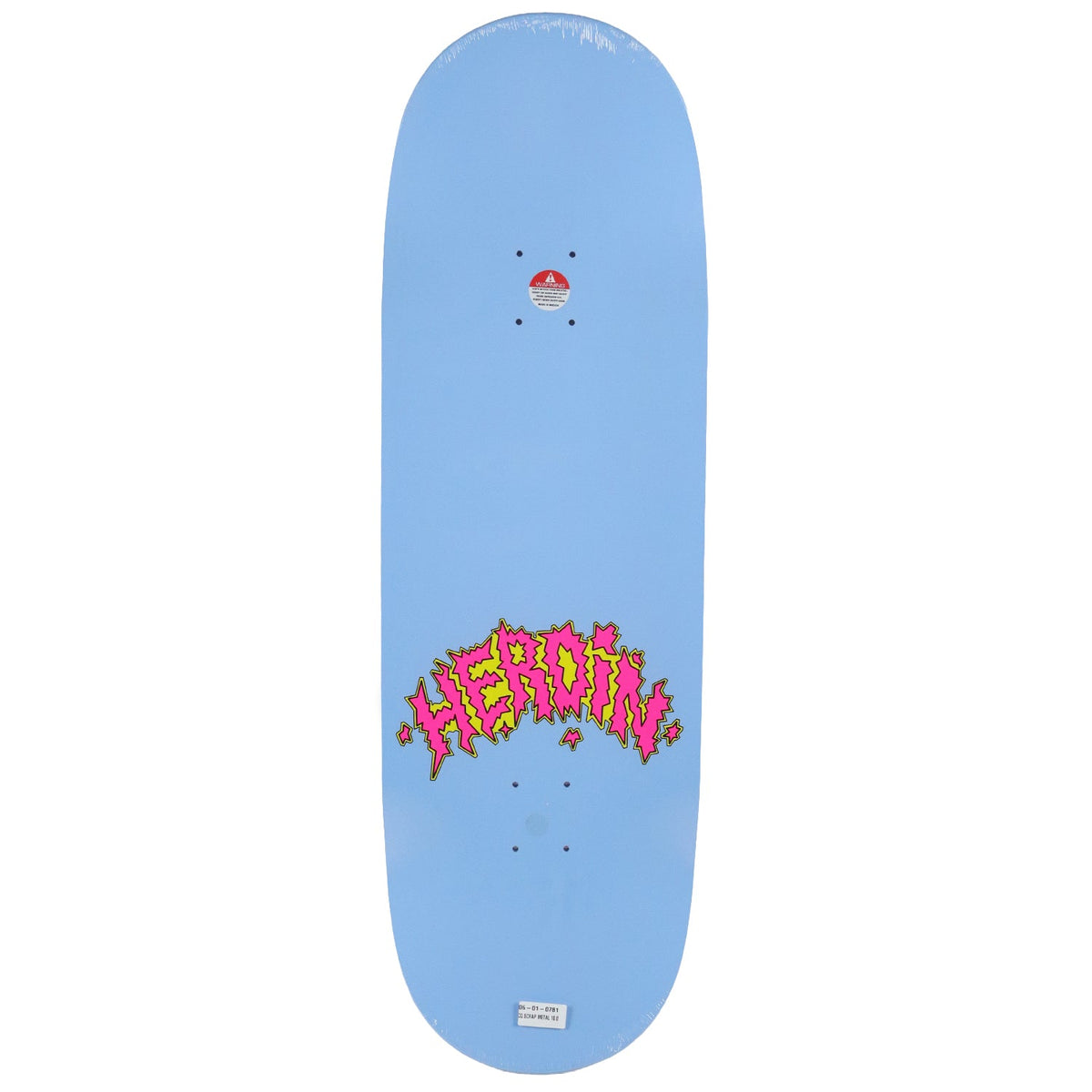 Heroin Skateboard Deck Craig Questions Scrap Metal 10" x 32.25"