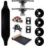 Load image into Gallery viewer, Moose Longboard Complete 8" x 40" Canadian Maple Drop Down Dipped Black