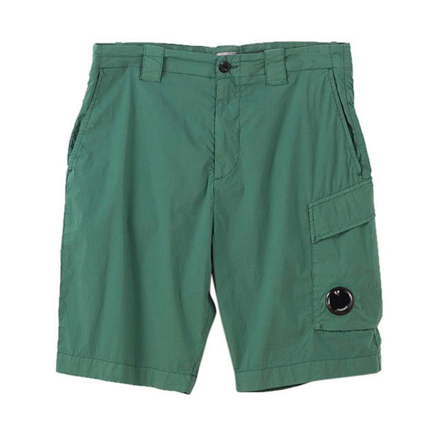 Cp Company 268A 50 Fili Stretch Utility Shorts In Frosty Green