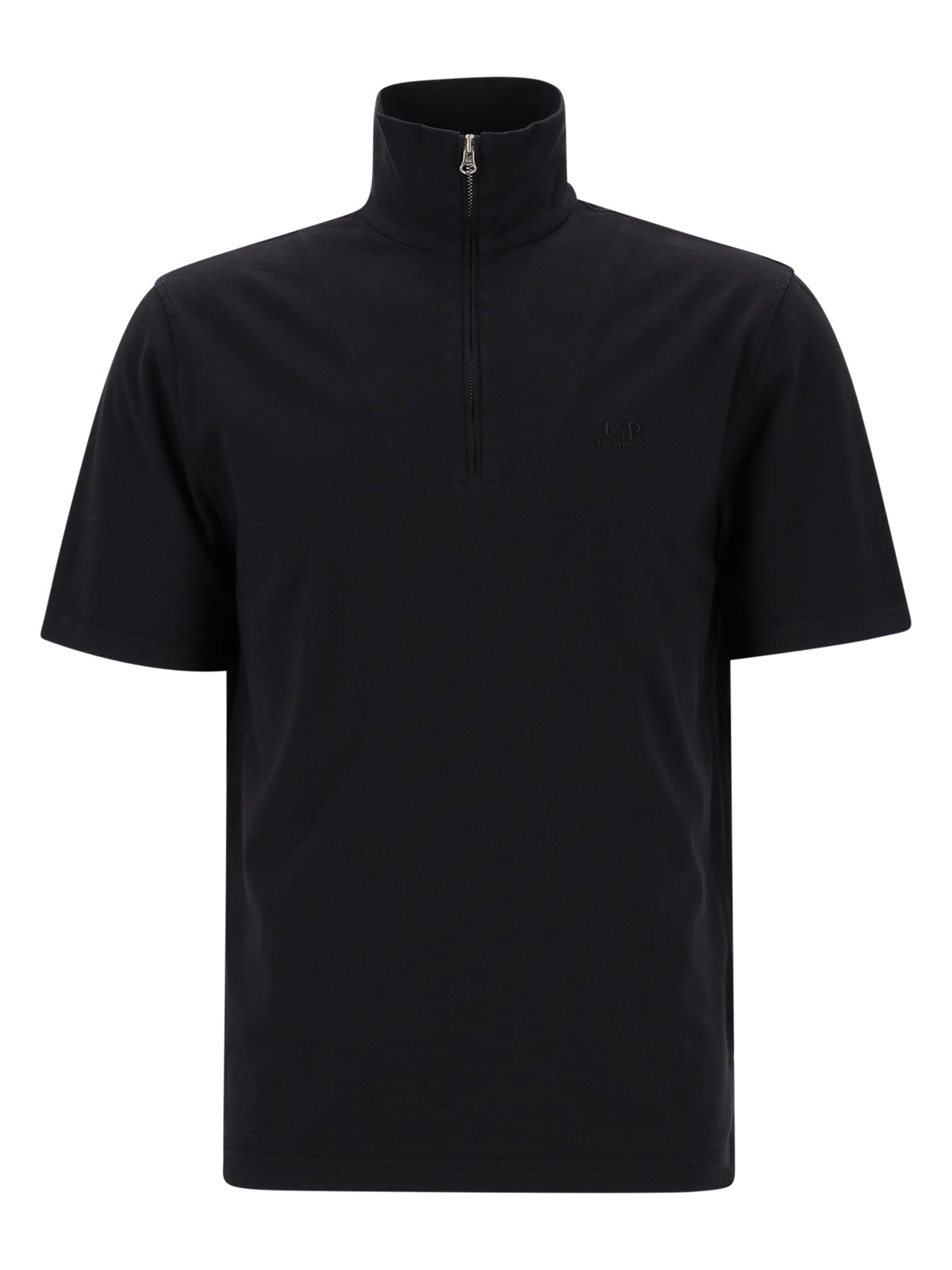 Cp Company 291A Half Zip Polo Shirt In Black
