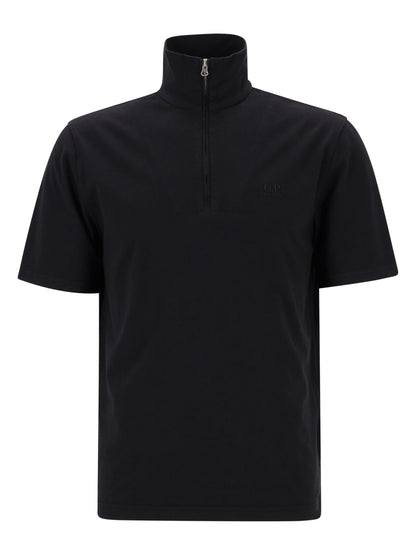 Cp Company 291A Half Zip Polo Shirt In Black