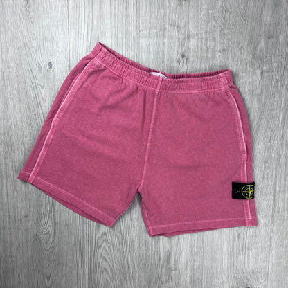 Stone Island Dyed Jersey Shorts - Oleander