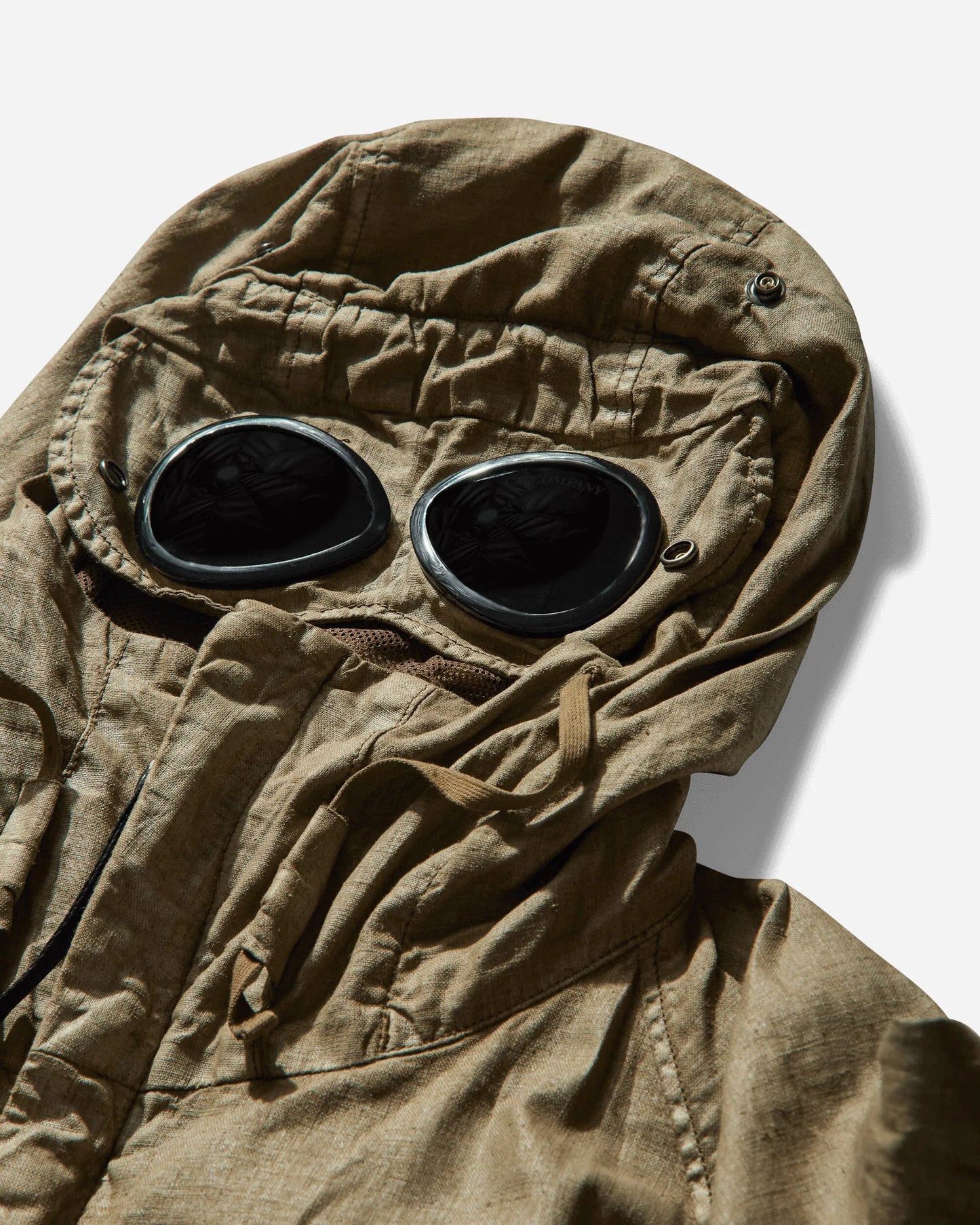 Cp Company Waxed Linen Goggle Jacket In Tree House