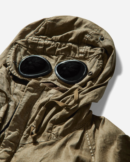Cp Company Waxed Linen Goggle Jacket In Tree House