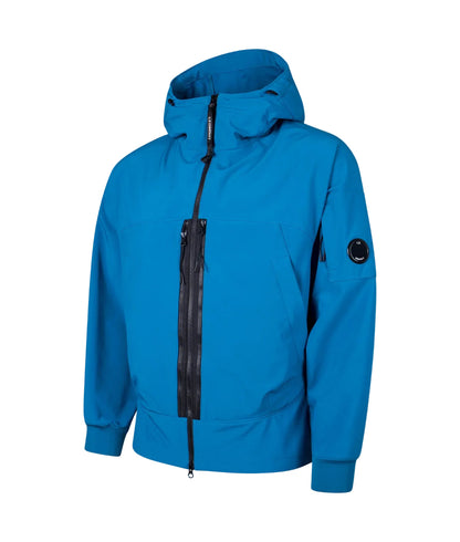 Cp Company Shell-R Hooded Lens Jacket In Ink Blue