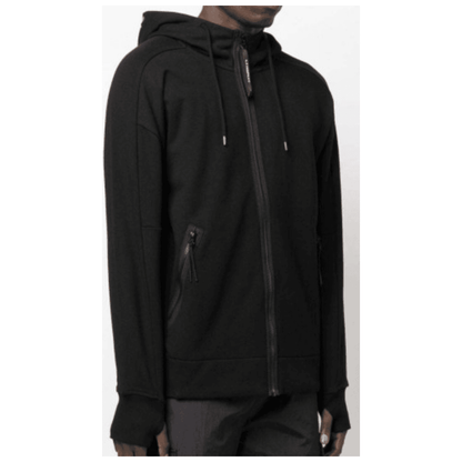 Cp Company Goggle Full Zip Hoodie In Black