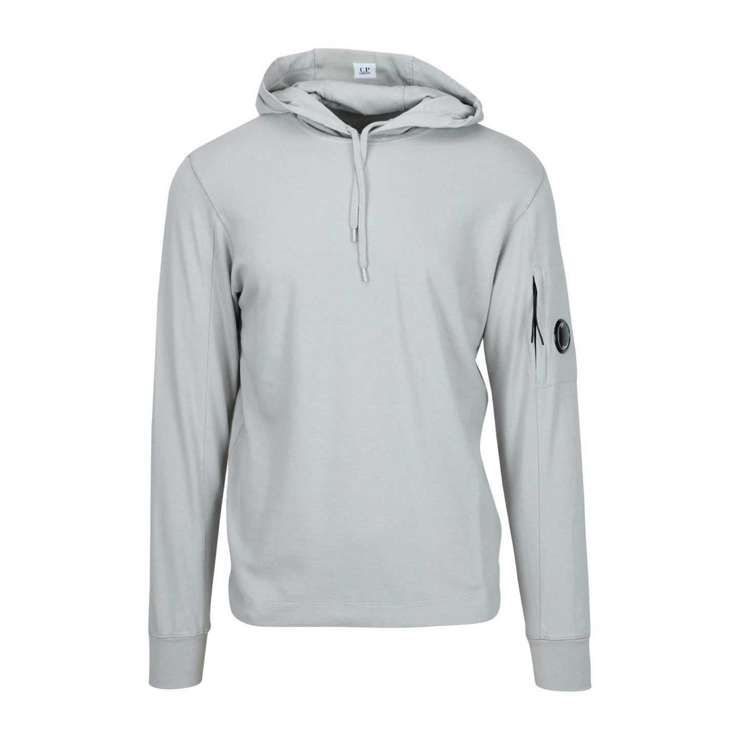 Cp Company 033A Light Fleece Lens Overhead Hoodie In Drizzle Grey