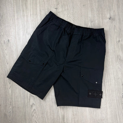 Stone Island Ghost Cargo Shorts - Black