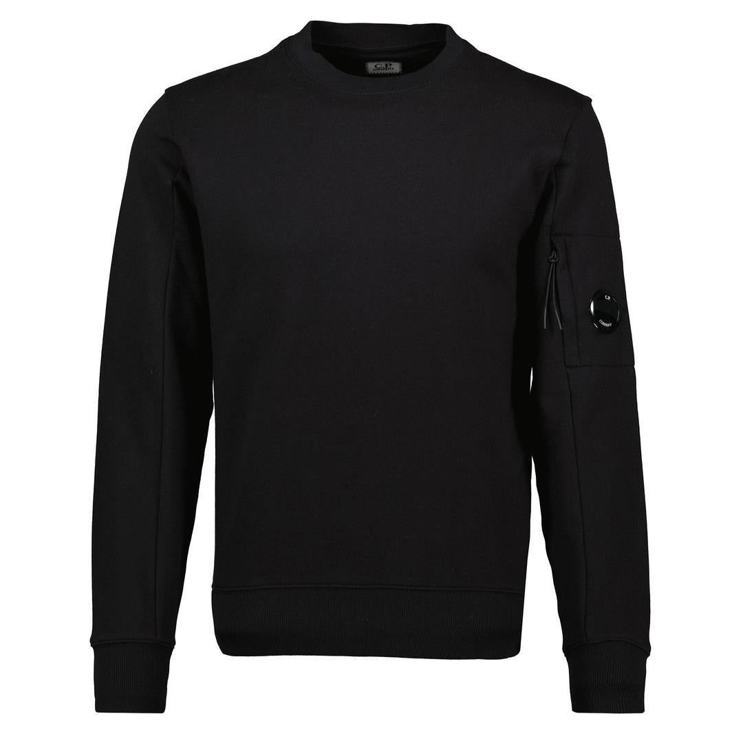 Cp Company Diagonal Raised Cotton Lens Sweatshirt in Black