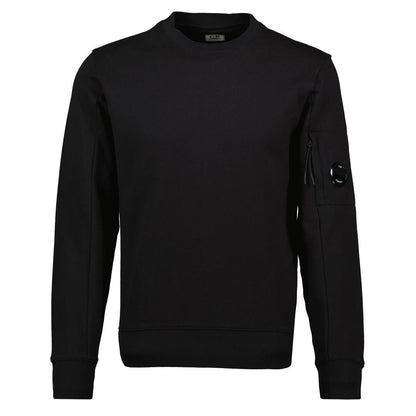 Cp Company Diagonal Raised Cotton Lens Sweatshirt in Black
