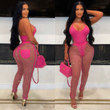 Load image into Gallery viewer, Kojie crystal leggings set (Pink)