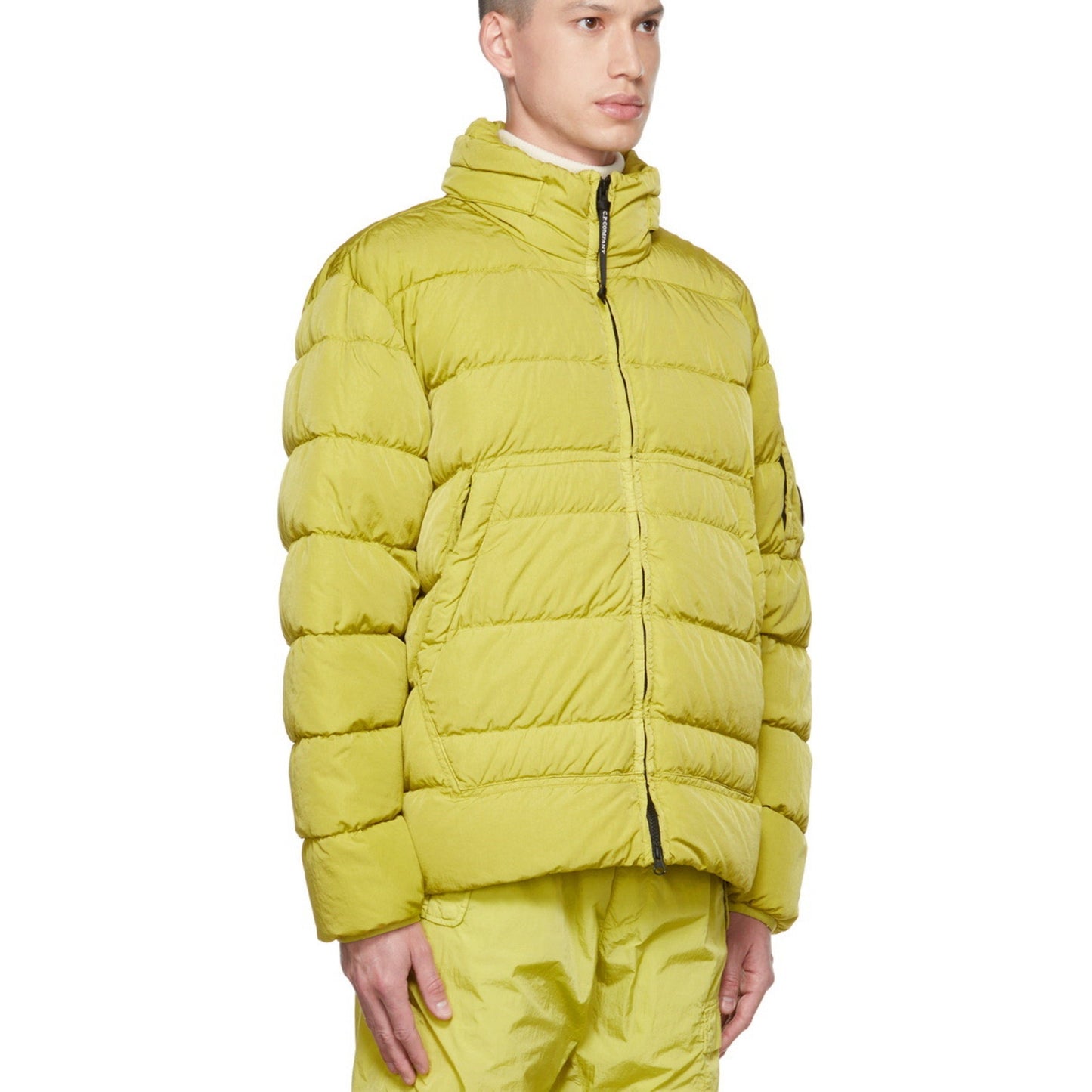Cp Company 028A Down Jacket In Golden Palm