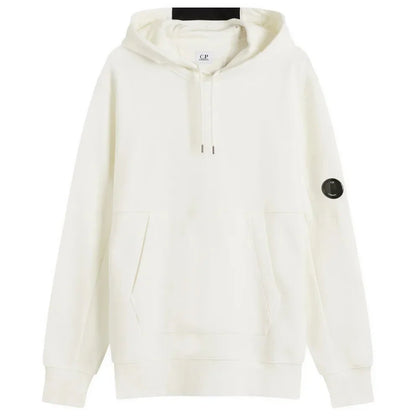 Cp Company 16cm Diagonal Raised Lens Overhead Hoodie In White