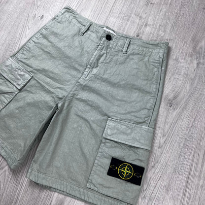 Stone Island 'Panama' Cargo Shorts - Sage