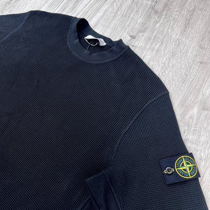 Stone Island Waffle Sweatshirt - Black