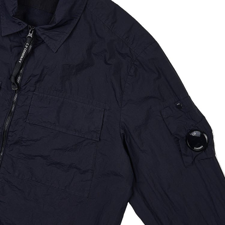 Cp Company Taylon L Chrome Lens Full Zip Shirt in Navy