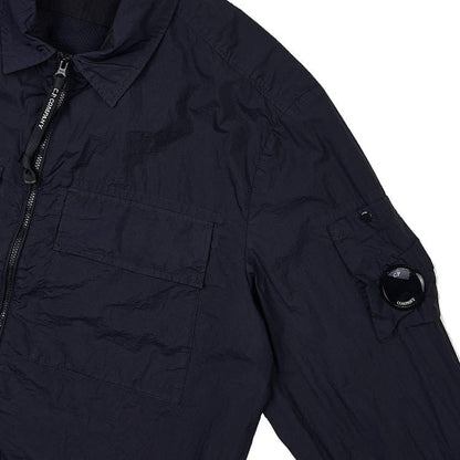 Cp Company Taylon L Chrome Lens Full Zip Shirt in Navy