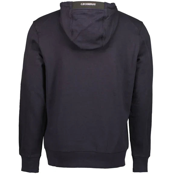 Cp Company 16cm Diagonal Raised Lens Overhead Hoodie In Navy