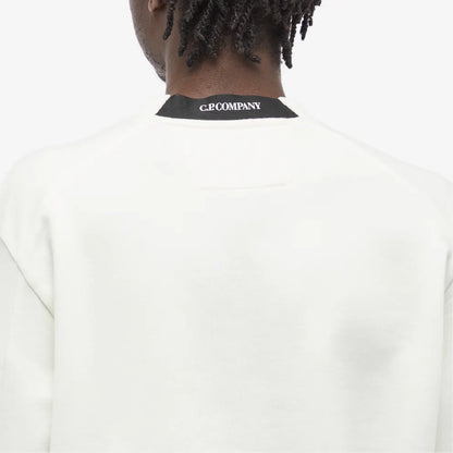 Cp Company 16CM Diagonal Raised Lens Sweatshirt White