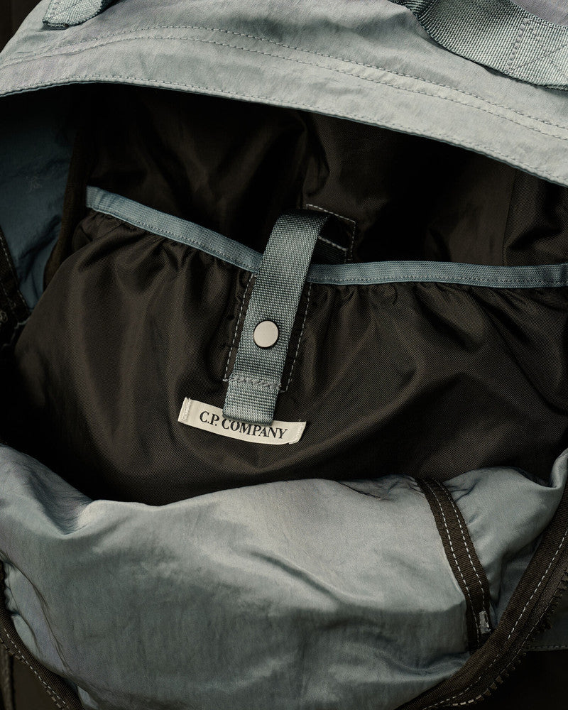 Cp Company 230A Nylon B Rounded Logo Rucksack In Stormy Weather