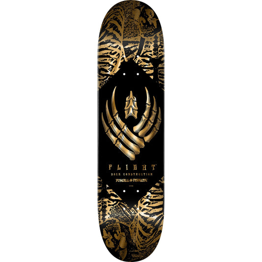 Powell Peralta Skateboard Deck Flight 244W Skeleton Foil Gold 8.63" x 32.2"