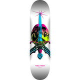 Load image into Gallery viewer, Powell Peralta Skateboard Deck Skull and Sword Lime Fade White 9.0" x 32.95"