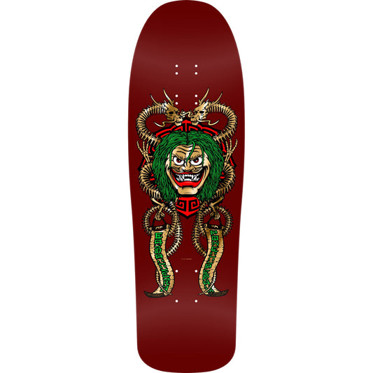 Powell Peralta Skateboard Deck Caballero Mask Burgundy/Gold Foil Old School Reissue