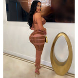 Load image into Gallery viewer, Ruby caged skirt set (Mocha)